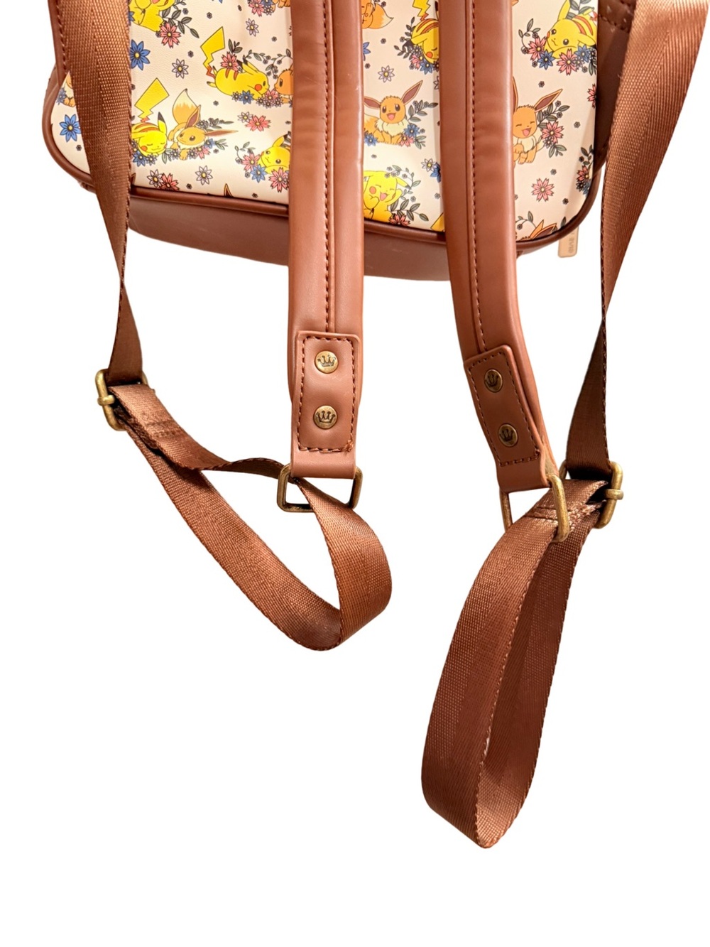 Loungefly Pokémon Pikachu & Eevee Floral Mini Backpack - BoxLunch Exclusive - Picture 11 of 14